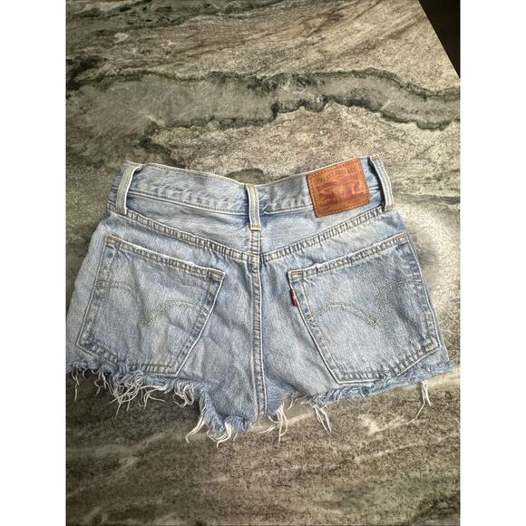Levi's Pants - Blue Distressed Cut Off Levi’s 501 Denim Shorts Waist Sz 24 (G18)